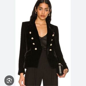 Generation Love Velvet Fitted Blazer with Gold Buttons New Perfect Condition